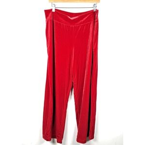 Vintage Gilligan‎ & O'Malley  Sleepwear Velvet Red Pajama Lounge Pants Size XL